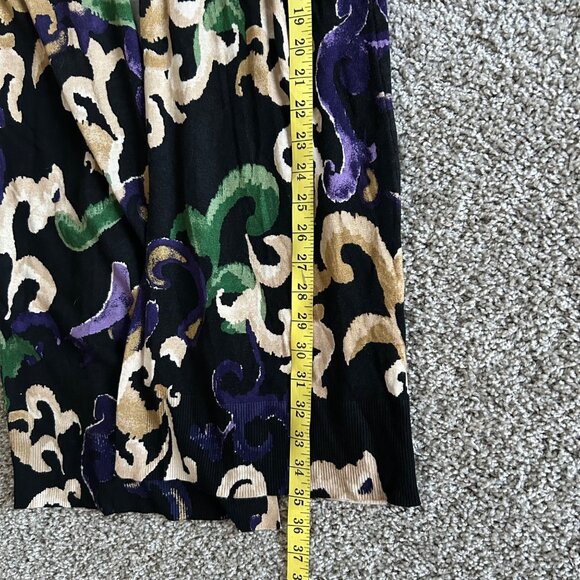 Chico's Woman's Sz Large Scroll Print Cardigan Sweater Ling Sleeve - Picture 7 of 11